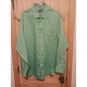 Geoffrey Beene Regular Fit‎ turquoise Long Sleeve Button Down - 18.5- 34/35 (XL)